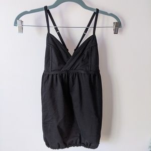 lululemon Black Camisole with adjustable straps- size 4